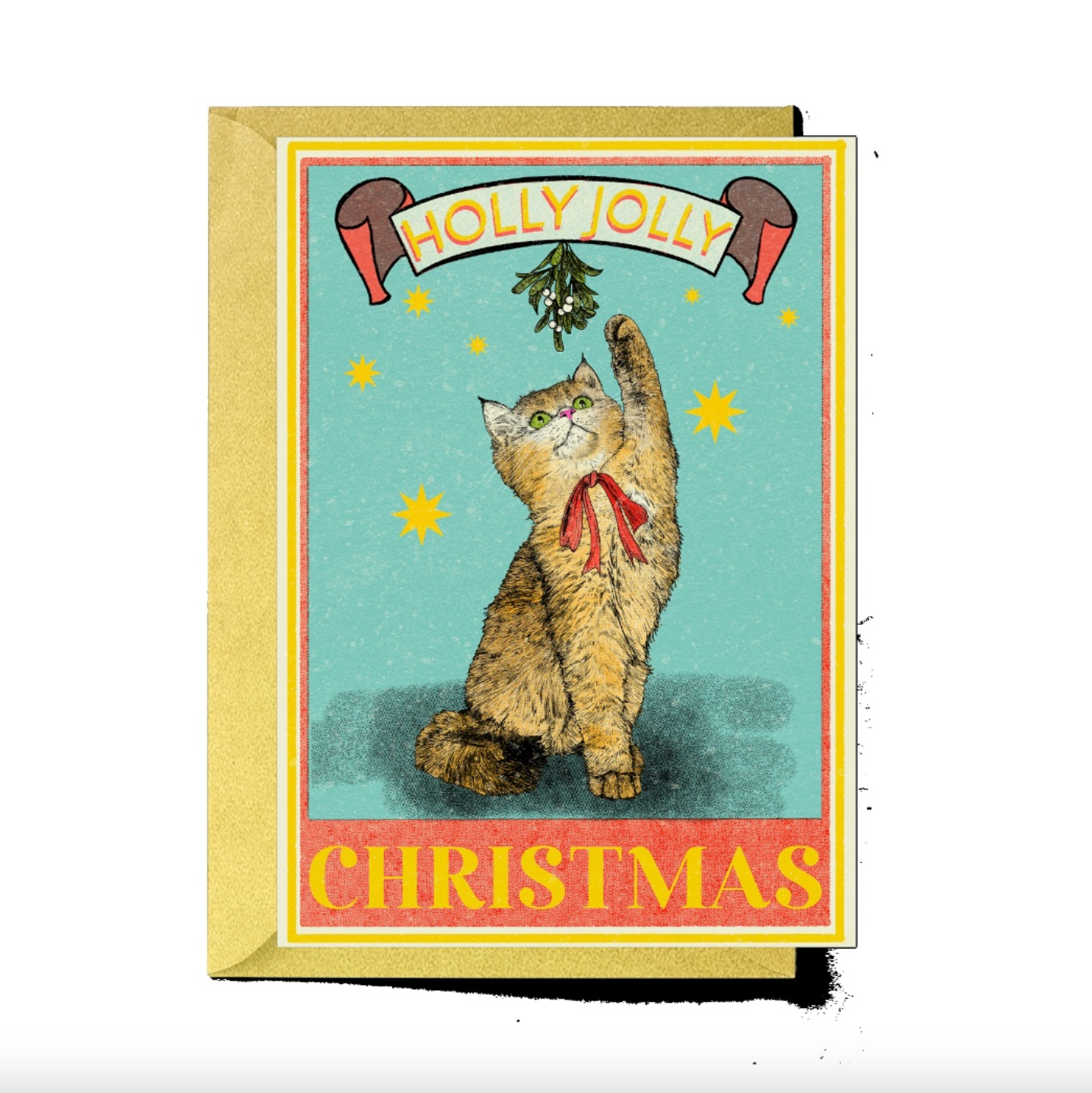 節日貓咪聖誕卡 | Holly Jolly