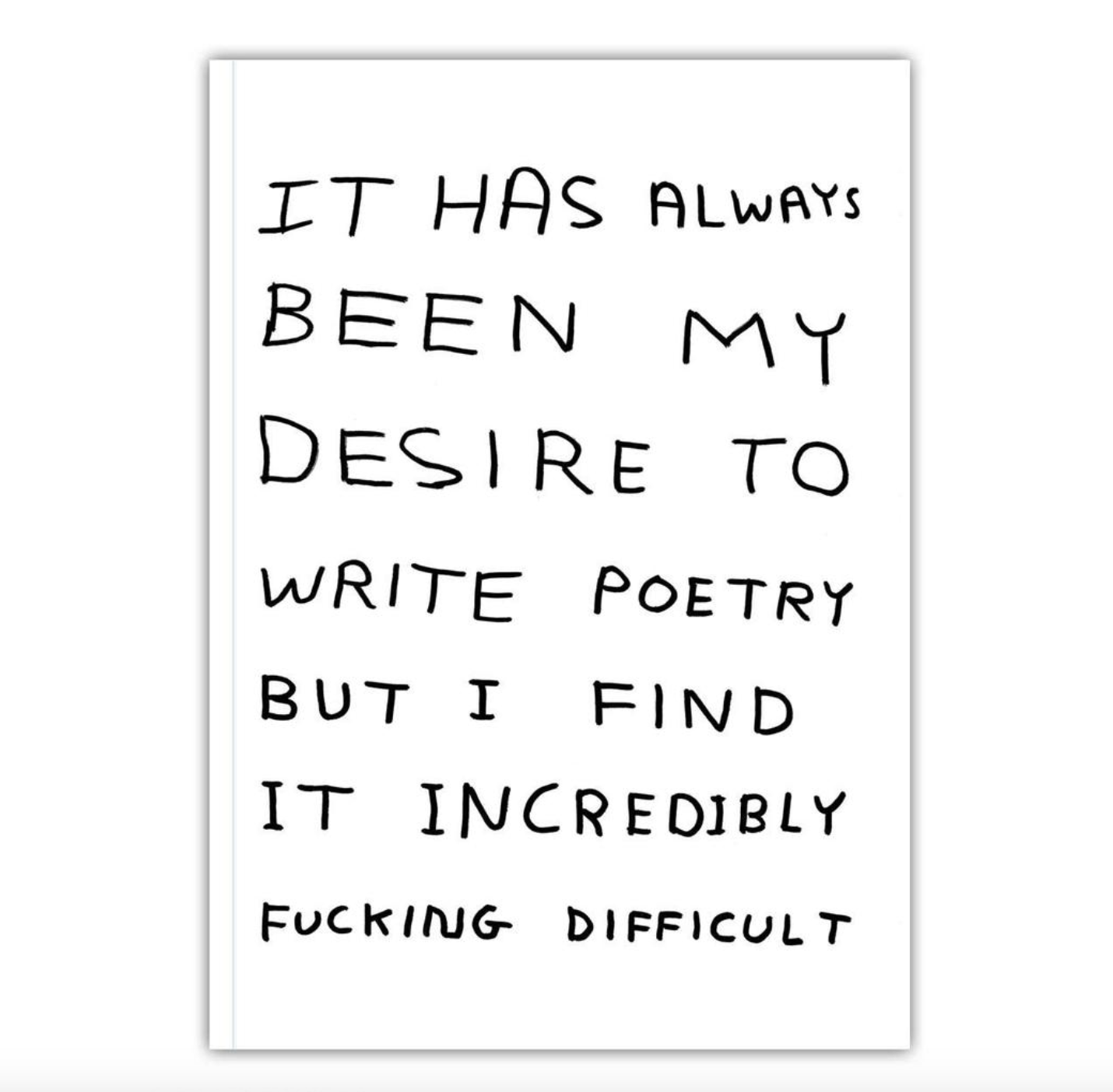 David Shrigley A6 記事簿 - 寫詩